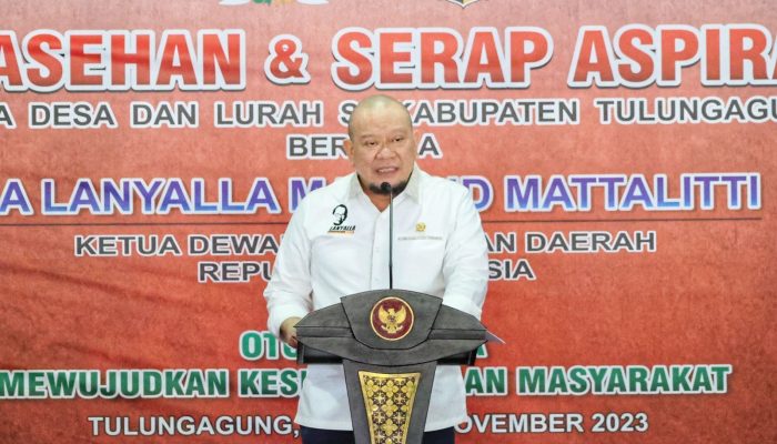 LaNyalla Akan Perjuangkan Aspirasi Kades Tulungagung Soal Pembangunan Gedung SMA
