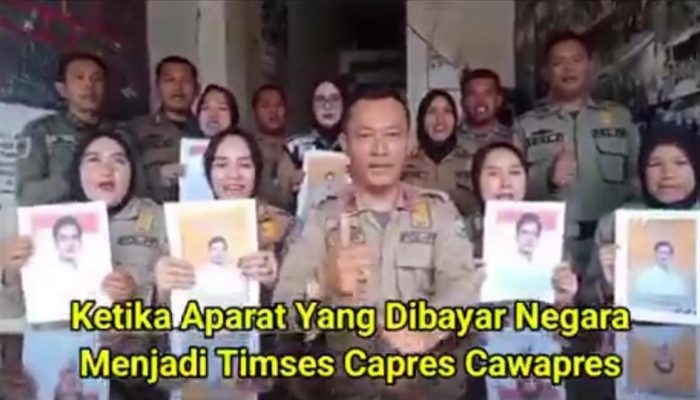 Belasan Satpol PP Garut Deklarasikan Dukungan ke Gibran