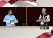 Prabowo Gelagapan Disinggung Ganjar Soal Pernyataannya Pemilih Internet Gratis Berotak Lambat