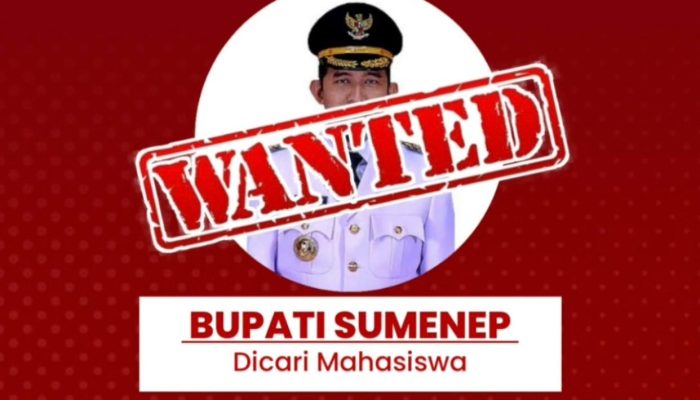 BEM Sumenep Rilis Poster Bupati Achmad Fauzi ‘Wanted’