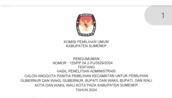 473 Pelamar Calon PPK Sumenep Dinyatakan Lolos Administrasi