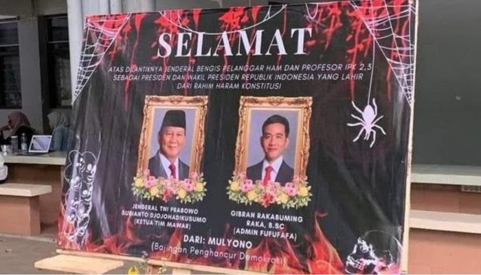 Kritik Prabowo-Gibran Lewat Karangan Bunga Satire, BEM FISIP Unair Dibekukan