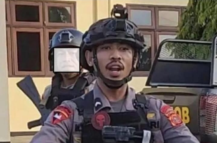 Oknum Brimob yang diduga aniaya siswa di Tual, Maluku, hingga tewas.