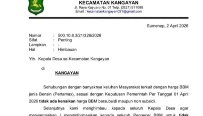 Imbau Tak Naikkan Harga, Camat Kangayan Ancam Razia Legalitas Pengecer BBM