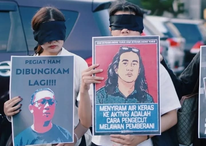 Dukungan terhadap Andrie Yunus dalam aksi Kamis Medan pada 2 April 2026. [Foto: KontraS]