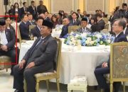 Foto Menko Airlangga Diduga Tertidur dalam Jamuan Kenegaraan di Korea Jadi Sorotan