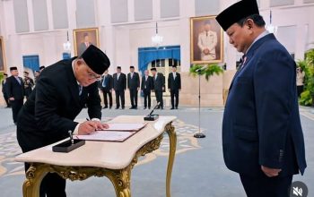 Prabowo melantik Jumhur Hidayat jadi Menteri Lingkungan Hidup dalam reshffle Kabinet pada Senin (27/4/2026).