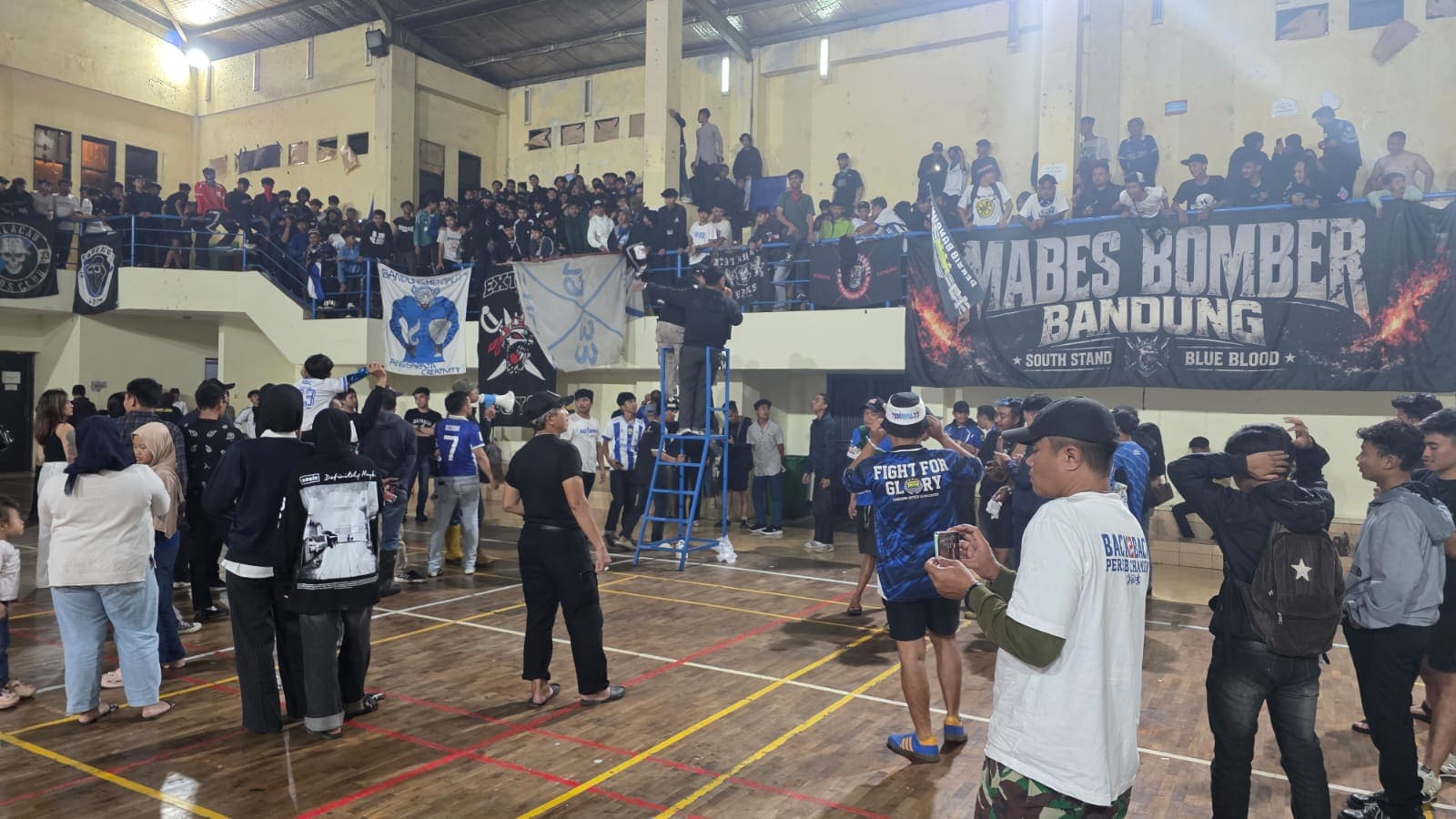 Suasana nobar BOMBER di GOR Sangkuriang, Kamis (30/4/2026).