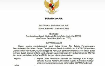 Pemkab Cianjur Jadikan Ijazah Diniyah dan TPQ Syarat Masuk SMP/MTs