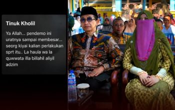 Postingan istri Bupati Pamekasan Kholilurrahman, Tinuk Kholil sindir pendemo jadi sorotan publik.