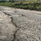 Kondisi jalan raya dari perempatan Tangseh menuju Pasar Kapedi Sumenep.