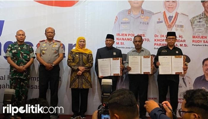 Jaga Jatim Tetap Kondusif, Sejumlah Ormas Teken Pakta Kesepahaman