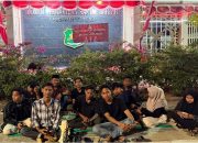 Massa aksi PPI gelar aksi demonstrasi dam Camping Demokrasi di depan Gedung DPRD Sumenep, Rabu (2/9/2027). [Foto: istimewa]