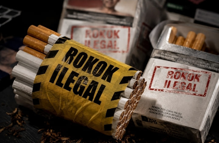 Foto ilustrasi rokok ilegal.