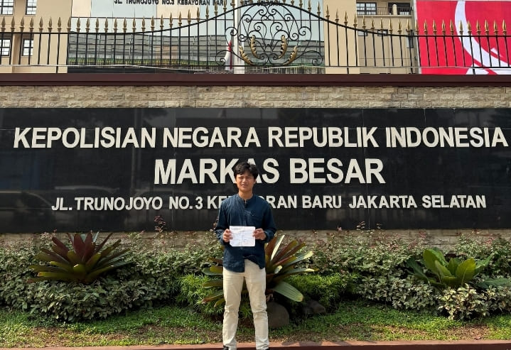 Ketua Formajatim Jabodetabek Saifur Rohman usai menyampaikan aduan terkait rokok ilegal di Madura.