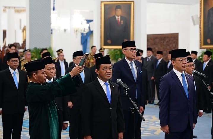 Pelantikan pejabat hasil reshuffle kabinet 1 Oktober 2026.