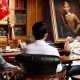 Prabowo Subianto beri arahan ke Syahganda Nainggolan.