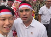 Willie Salim dan Raffi Ahmad saat menghadiri acara deklarasi Sumpah Pemuda di Bundaran HI, Jakarta pada Kamis (29/10/2026).